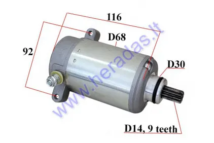 STARTER MOTOR 9 TOOTH D14 FOR scooter, motorcycle  YAMAHA 18758N 4KB-81800-00 4KB-81800-00-00 4KB-81890-00-00
