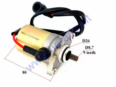 Starter motor 9 tooth D8,7 for 2-stroke scooter