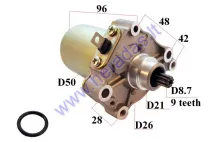 Starteris 9 dantų D8,7 motorolerio, motociklo Piaggio 100-125-180cc 2T  4T