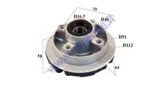 REAR WHEEL HUB 4 HOLE WITH BUSHING FOR MOPED Delta