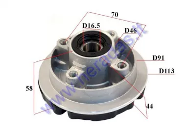 REAR WHEEL HUB 4 HOLE WITH BUSHING FOR MOPED Delta