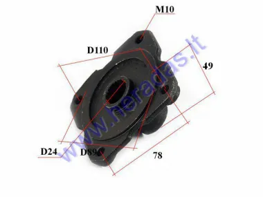 Rear wheel hub for ATV quad bike D24