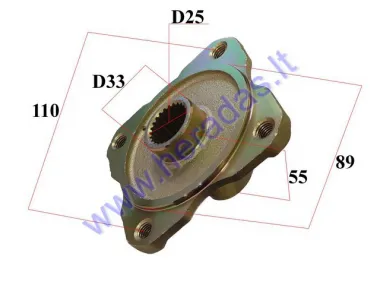 REAR WHEEL HUB FOR ATV QUAD BIKE D25