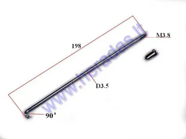 Wheel spoke for motorcycle 18 inch (18″) rim L198 D3.5