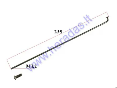 Spoke for motorcycle 18 inches rim L235 D3.2