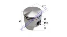 Piston D47 H49MM WITHOUT FINGER, RINGS, LOCKS