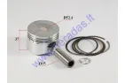 Piston, ring set for scooter 125cc D52.4 GY6