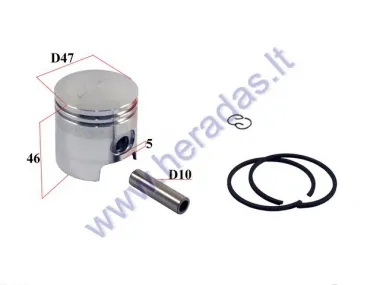 PISTON, RING SET FOR SCOOTER 70cc 2T ENGINE HONDA YAMAHA APRILIA