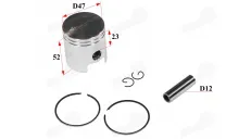 STŪMOKLIS ŽIEDAI APRILIA AM6 MINA 80c LC 47mm PIN12