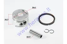 Piston, ring set for ATV quad bike 200cc 4-stroke air-cooled D61 GY6