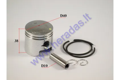 Piston, ring set for ATV quad bike 50cc 2-stroke D40