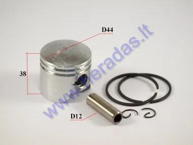 Piston, ring set for ATV quad bike 50cc 2-stroke