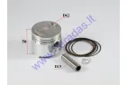 Stūmoklis žiedai ATV keturračio,motociklo 150cc D62 PIN15 H50