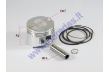 Piston, ring set for ATV quad bike 250cc