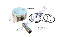 PISTON, RING SET FOR ATV QUAD BIKE Honda CB 200 REPAIR-REPLACEMENT D69+0,50mm PIN17  Yamaha Majesty 250