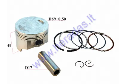 Stūmoklis žiedai ATV keturračio,motociklo Honda CB 200 D69+0,50mm PIN17 remontinis Yamaha Majesty 250 Stūmoklis žiedai ATV keturračio,motociklo Honda CB 200 D69+0,50mm PIN17 remontinis Yamaha Majesty 250