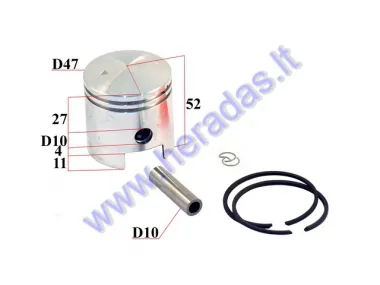 PISTON, RING SET FOR D47 2 STROKE YAMAHA