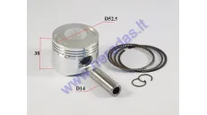 Piston, ring set for motorcycle 125-140cc  LIFAN engine