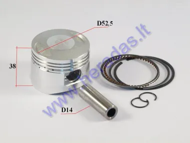 Piston, ring set for motorcycle 125-140cc  LIFAN engine