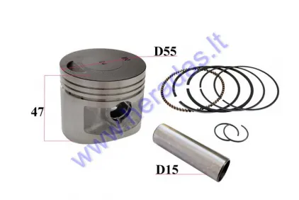 Piston, ring set for motorcycle 140-150cc Lifan engine