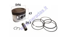 Piston, ring set for motorcycle 140cc YX140 D56 PIN13