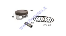 Piston, ring set for motorcycle 150cc 160cc YX150 YX160 D60 PIN13