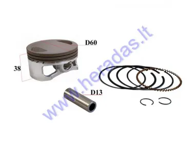 Piston, ring set for motorcycle 150cc 160cc YX150 YX160 D60 PIN13