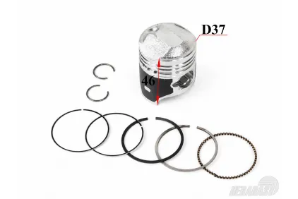 Stūmoklis žiedai motociklo motorolerio 50cc D37 tinka DB50PRO Stūmoklis žiedai motociklo motorolerio 50cc D37 tinka DB50PRO