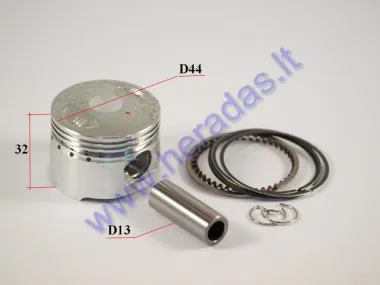 Piston, ring set for scooter 50cc D44 4-stroke GY6