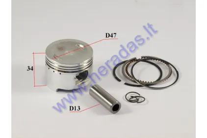 Piston, ring set for scooter D47 4-stroke GY6