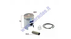 Piston, ring set for scooter Honda Dio  50cc AC 2T D39 STD