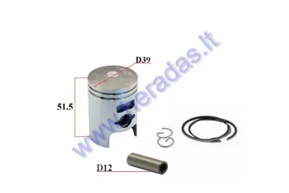 Piston, ring set for scooter Honda Dio 50cc AC 2T D39 STD Piston, ring set for scooter Honda Dio 50cc AC 2T D39 STD