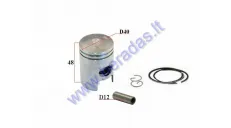 Stūmoklis žiedai motorolerio Honda Dio ZX AF34/35 AC 50cc 2T D40