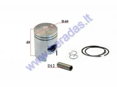 Stūmoklis žiedai motorolerio Honda Dio ZX AF34/35 AC 50cc 2T D40