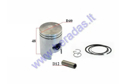 Piston, ring set for scooter Honda Dio ZX AF34/35 AC 50cc 2T D40 Repair-replacement +0,50MM