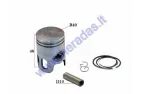 Piston, ring set for scooter MBK Booster 50cc D40 Repair-replacement +0,50mm