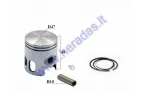 Piston, ring set for scooter MBK Booster 70cc D47 Repair +1,00MM