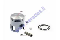 Piston, ring set for scooter MBK Booster 70cc D47 Repair +1,00MM