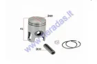 Piston, ring set for scooter Minarelli Horizontal 50cc D40 Repair-replacement  +0,4mm