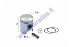 Piston, ring set for scooter Peugeot Buxy 50cc AC 2T D40