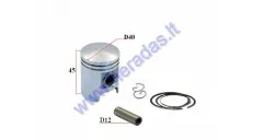 Piston, ring set for scooter Peugeot Buxy 50cc AC 2T D40 Repair-replacement +0,50MM