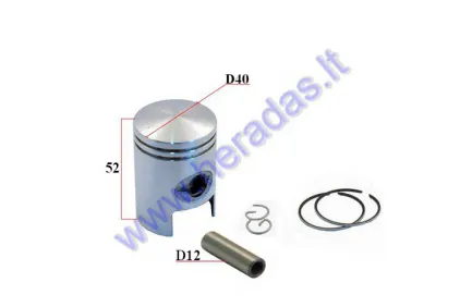 Piston, ring set for scooter Piaggio,Gilera 50cc  2T D40 Repair-replacement +0,40MM