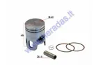 Piston, ring set for scooter Yamaha Jog 50cc 2T D40 Repair-replacement +0,25MM