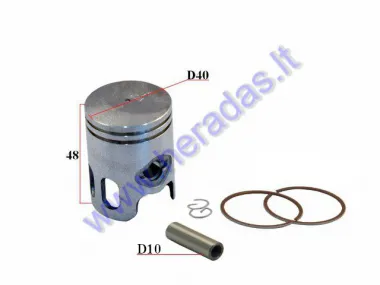 Piston, ring set for scooter Yamaha Jog 50cc 2T D40 Repair-replacement +0,25MM