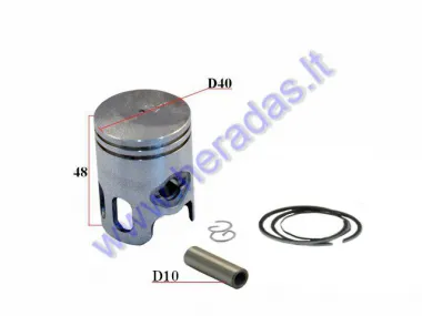 Piston, ring set for scooter Yamaha Jog 50cc 2T D40 Repair-replacement +0,75MM