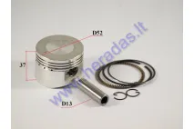 Piston, ring set for ATV quad bike 110cc Repair-replacement  +0,50mm