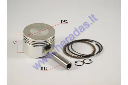 Piston, ring set for ATV quad bike 110cc Repair-replacement  +0,25mm