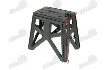 Sulankstoma plastikinė kėdė dirbtuvėms, stovas lengvam PITBIKE motociklui, TURISTINĖ KĖDĖ