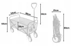 Folding TOURIST stroller 70kg 145L