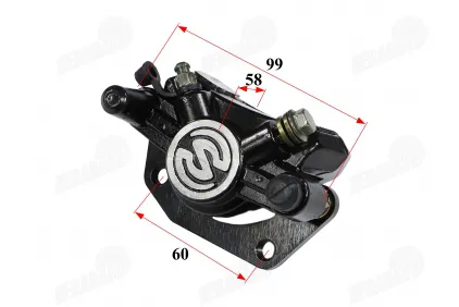 Rear brake caliper right side for motorcycle, scooter, tricycle fits HIMOTO HM3